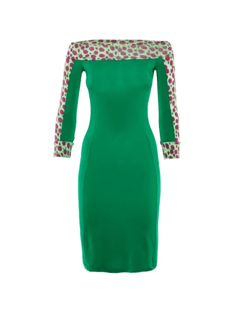 Just Cavalli Vintage printed off-shoulder mini dress Green 1241744