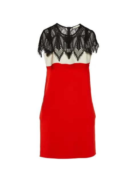 Maje lace overlay mini dress Red 1141631