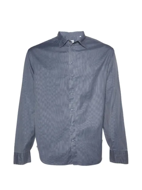 Armani Vintage striped long-sleeve shirt Blue 940682