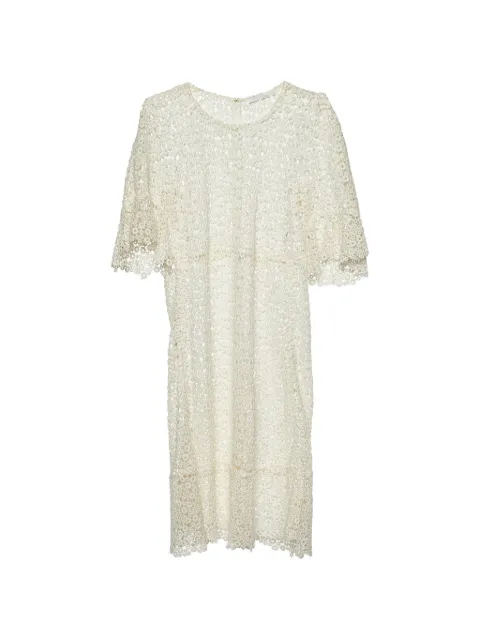 Chloé Pre-Owned guipure lace midi dress White 1144725