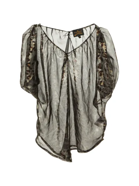 Vivienne Westwood Pre-Owned Anglomania animal-print top Black 1132769