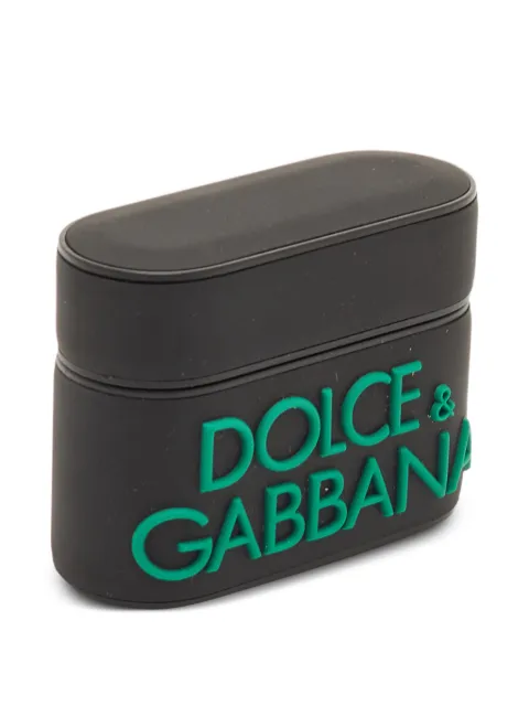 Dolce & Gabbana Pre-Owned embossed-logo AirPods Pro case Black 1275598