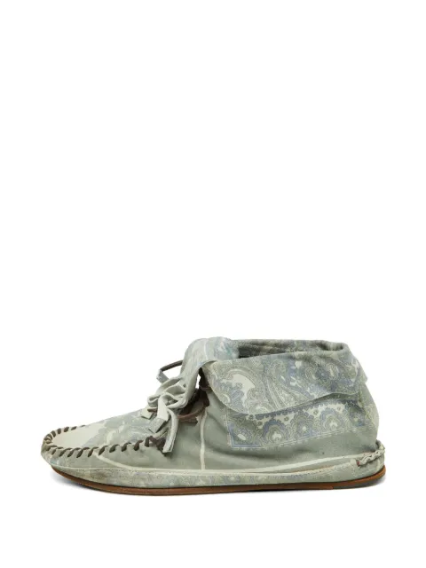 D&G Vintage floral-print fringed desert boots Grey 1001350