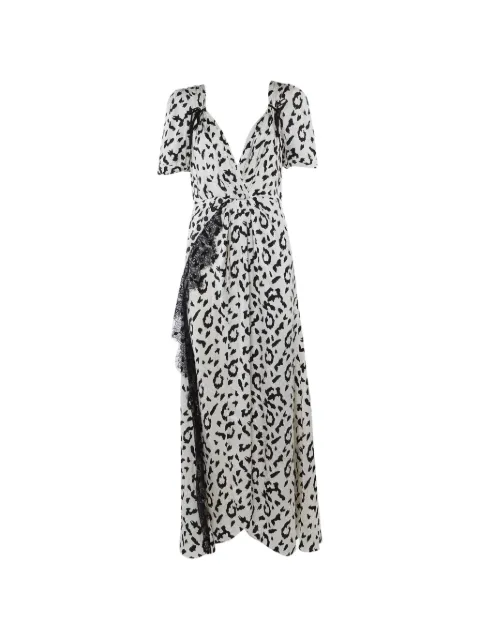 Self-Portrait leopard-print twisted maxi dress White 1175824