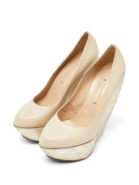 Nicholas Kirkwood wedge platform pumps Neutrals 1000789