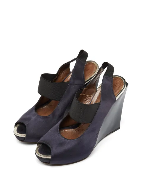 Marni Pre-Owned slingback wedge sandals Blue 1000817