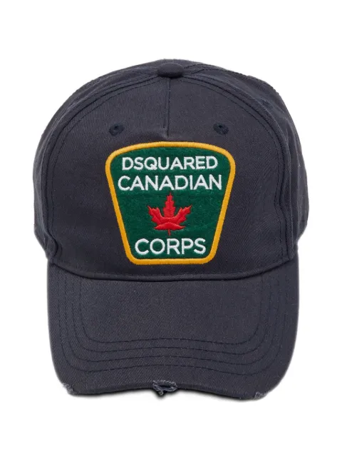 DSQUARED2 Canadian Corps canvas baseball cap Blue 1229912