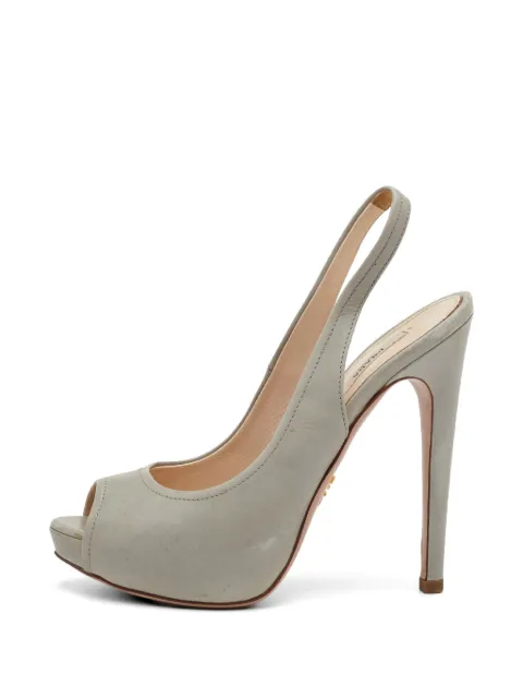 Prada Pre-Owned peep-toe platform pumps Grey 1280328