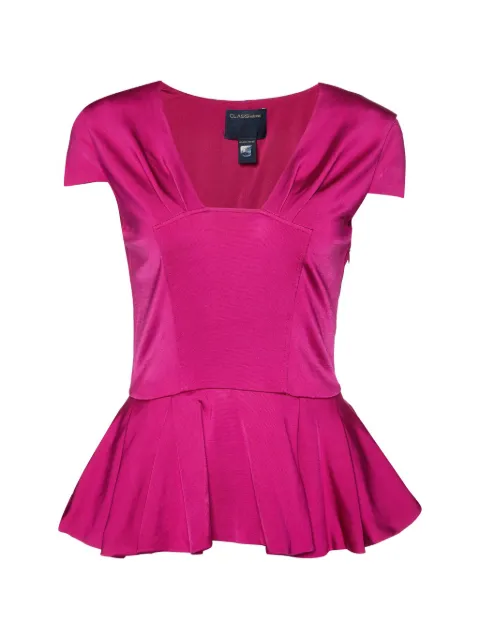 Cavalli Class peplum jersey top Pink 979572