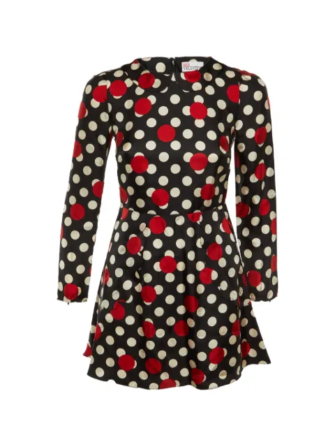 Red Valentino Vintage polka dot-print Peter Pan-collar mini dress Black 1197965