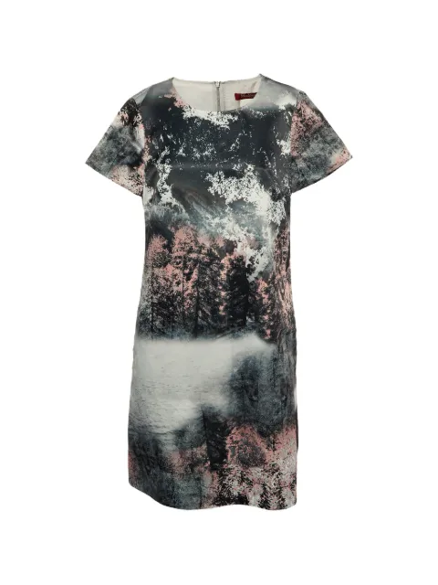 Max Mara printed satin mini dress Grey 1152088