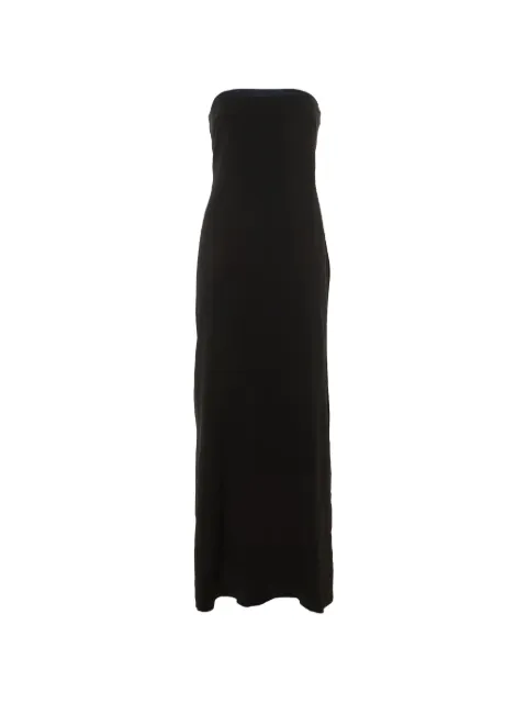 Paule Ka strapless bow-detail maxi dress Black 1236478