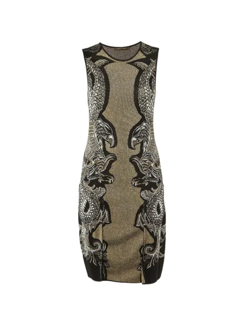 Roberto Cavalli Vintage eagle-pattern mini dress Gold 1233171