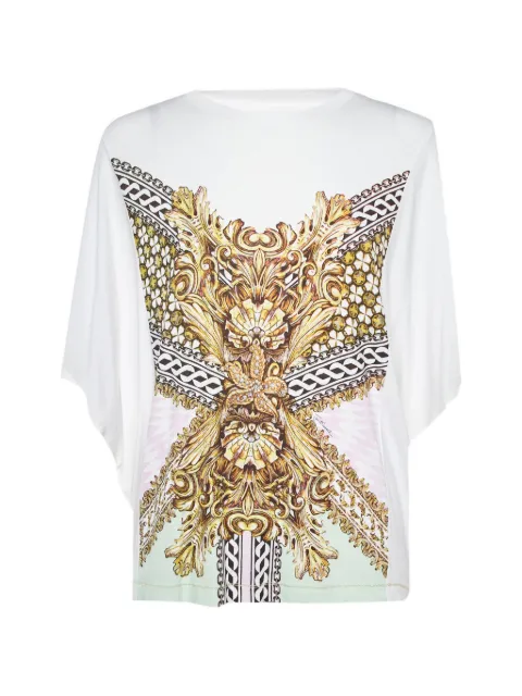 Just Cavalli Vintage graphic-print dolman-sleeve T-shirt White 1287967