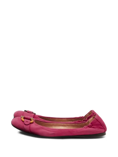 Ferragamo Pre-Owned Gancini ballet flats Pink 1250710