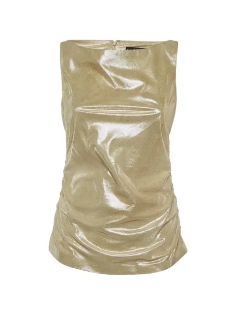 Polo Ralph Lauren Vintage metallic suede sleeveless top Gold 1288759