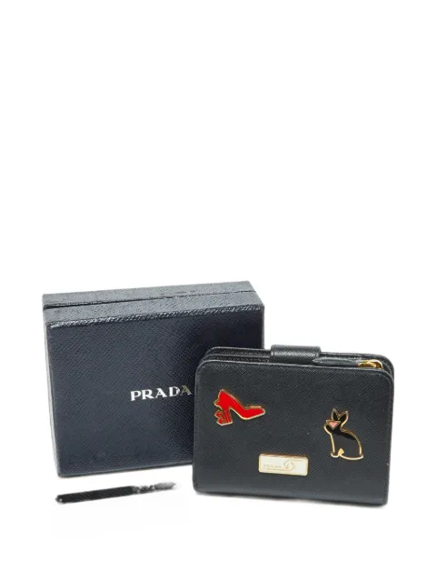 Prada Pre-Owned charm-detail wallet Black 1075977