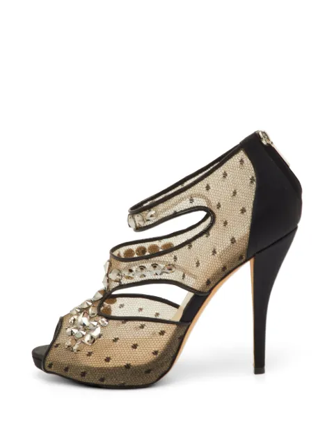 Christian Dior Pre-Owned mesh cut-out sandals Neutrals 1254828
