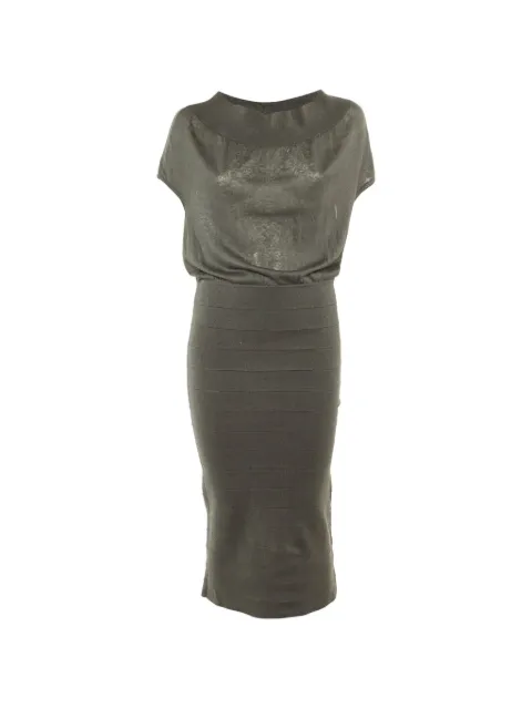 Stella McCartney Pre-Owned ribbed-knit short-sleeve midi dress Green 1241601