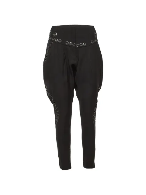 Givenchy Pre-Owned eyelet-embellished crepe trousers Black 1287237