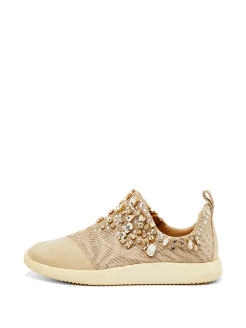 Giuseppe Zanotti Vintage May London crystal-embellished sneakers Neutrals 1256508