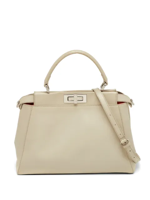 Fendi Pre-Owned Peekaboo turn-lock handbag Neutrals 1287794