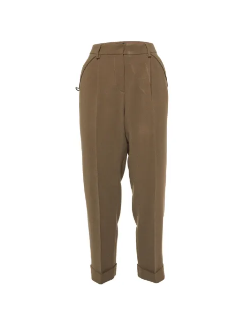 Giorgio Armani Pre-Owned pleated crepe trousers Brown 1098267