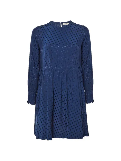 SANDRO polka-dot crepe mini dress Blue 1253890