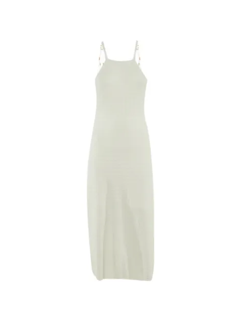 SANDRO bead-embellished knit midi dress Neutrals 1244677