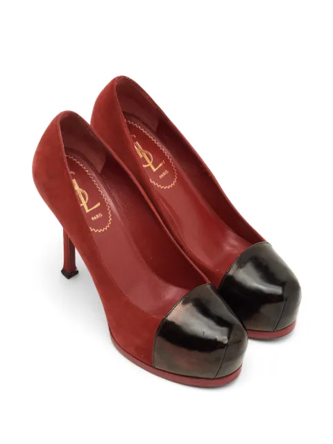 Saint Laurent Pre-Owned Tribtoo platform pumps Red 1293657