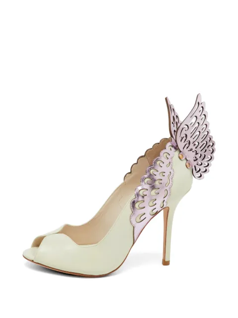 Sophia Webster Angelica Lunar winged peep-toe pumps Neutrals 1141439