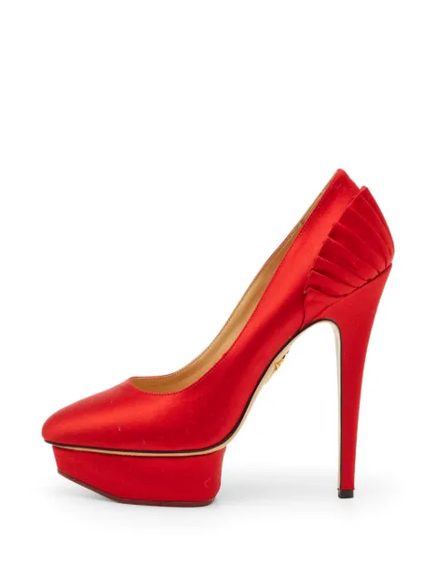 Charlotte Olympia Paloma fan-pleat pumps Red 1251295