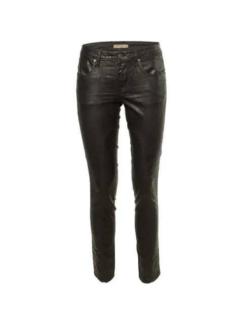 Burberry Pre-Owned button-fasteninfg trousers Black 1218019