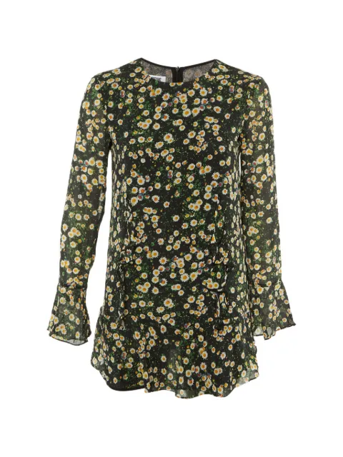 Moschino Cheap & Chic floral-print flounced-hem dress Black 1243120