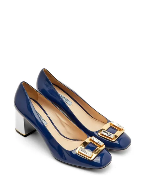 Prada Pre-Owned crystal buckle pumps Blue 1301312