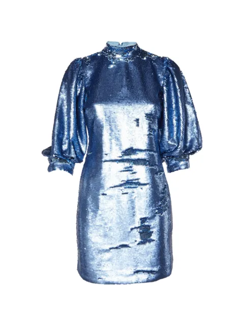 GANNI sequin-embellished midi dress Blue 1121825