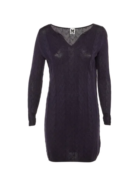 Missoni Pre-Owned zigzag knit mini dress Purple 1240307