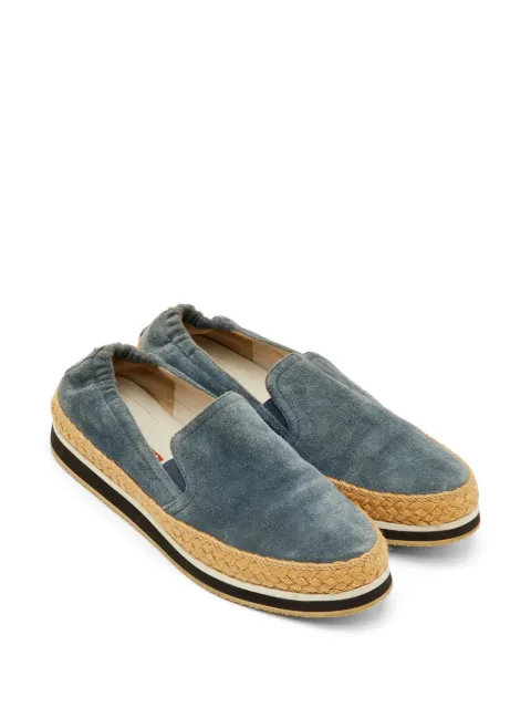 Prada Pre-Owned suede slip-on loafers Blue 1293056