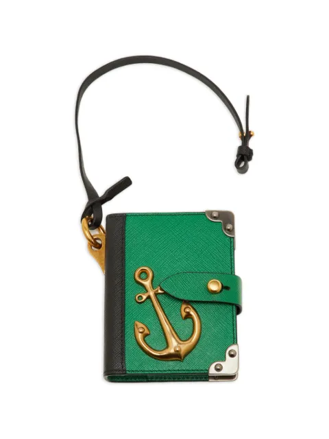 Prada Pre-Owned Saffiano Notebook bag charm Green 1290462