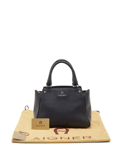 Aigner Vintage leather tote bag Blue 1299641