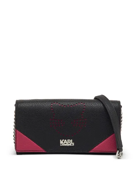 Karl Lagerfeld medium cat-detail wallet-on-strap Black 1241728