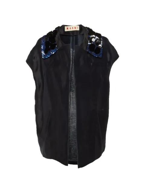 Marni Pre-Owned embellished open jacket Black 1267568