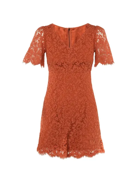 Dolce & Gabbana Pre-Owned lace mini dress Orange 1241669
