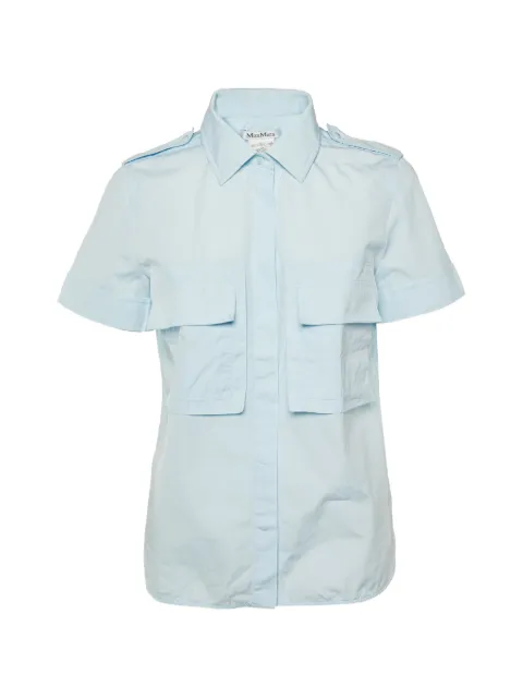 Max Mara epaulette short-sleeves shirt Blue 1139697