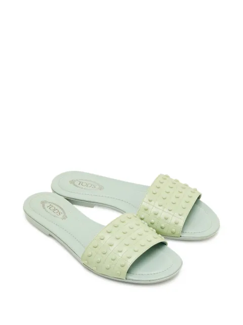 Tod's Vintage studded leather sandals Green 1273815