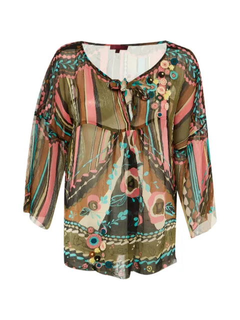 Kenzo Pre-Owned printed blouse Neutrals 1241737