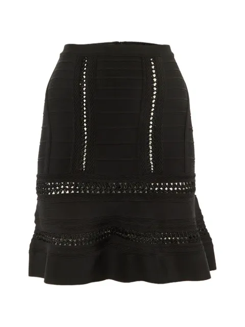 Hervé Léger Pre-Owned Bandage knit mini skirt Black 1241709