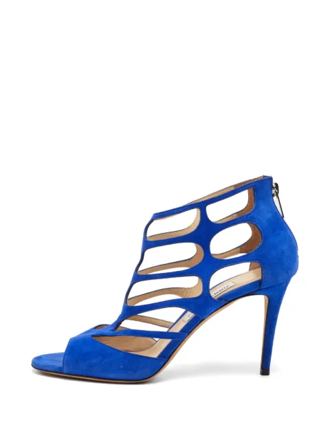Jimmy Choo Pre-Owned Ren caged sandals Blue 1281187