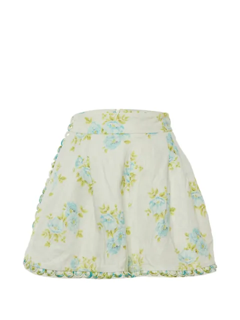 ZIMMERMANN Whitewave floral-print shorts White 1248323