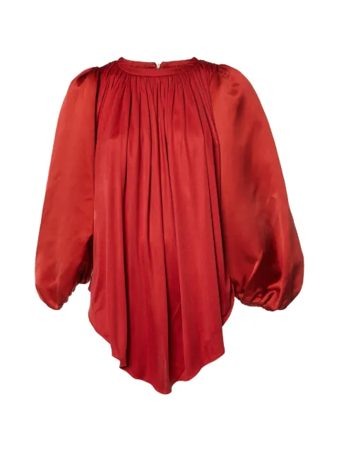Giambattista Valli Vintage puff-sleeve midi dress Red 1073739